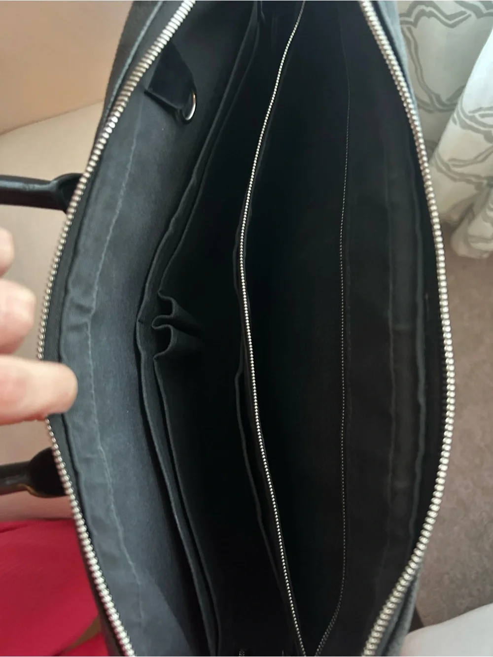 Authentic Louis Vuitton Black Damier Graphite Leather Briefcase